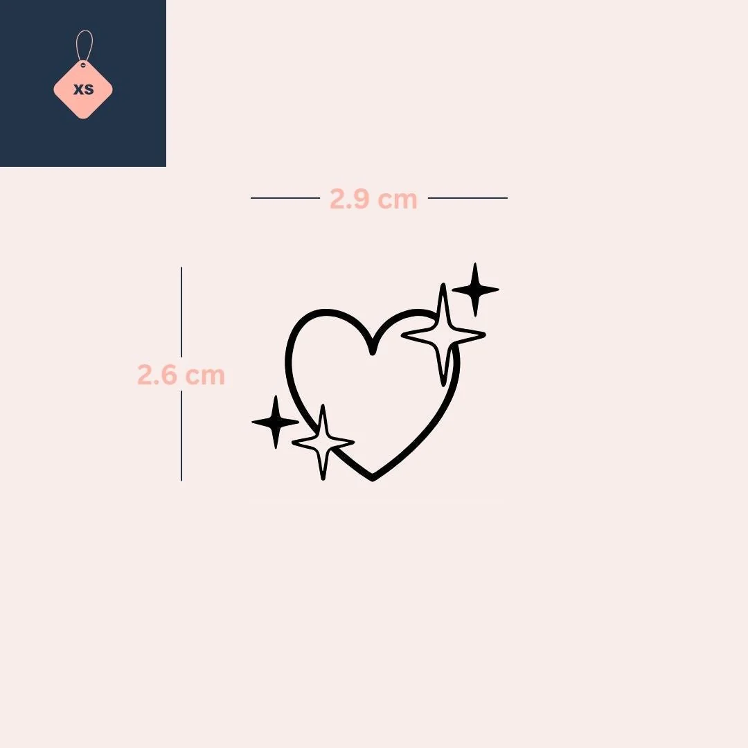 Sparkling Heart Temporary Tattoo - Image 4