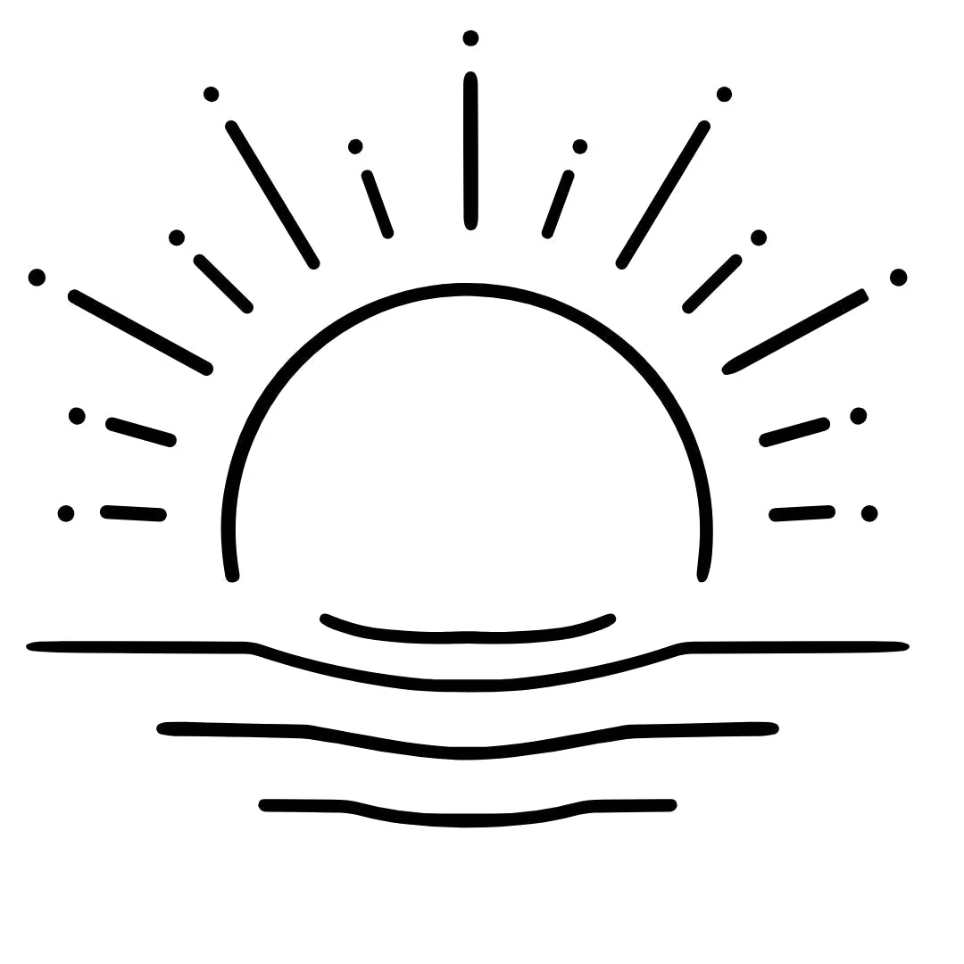 Minimalist ocean sunset temporary tattoo - Image 2