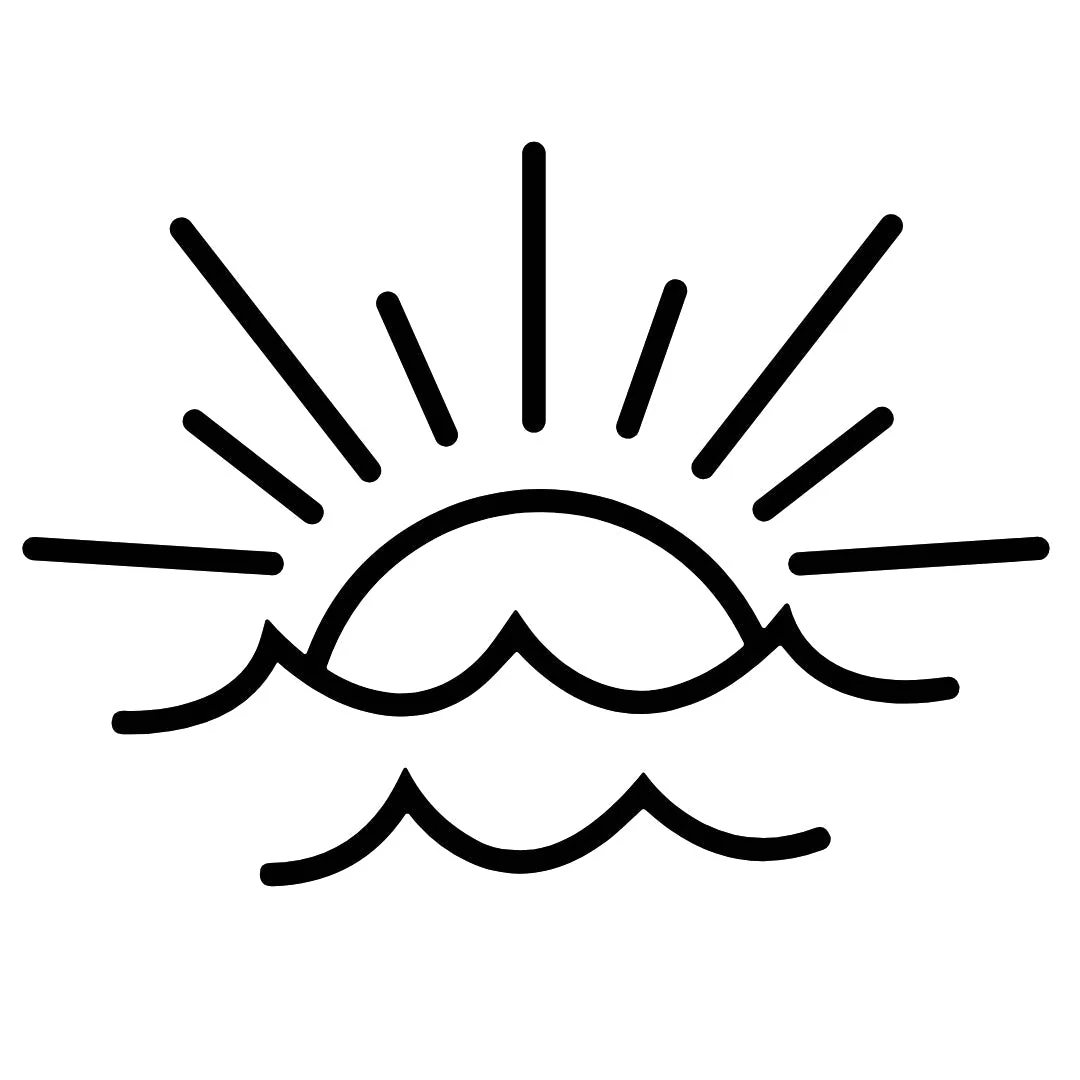 Sunrise over the ocean temporary tattoo - Image 2