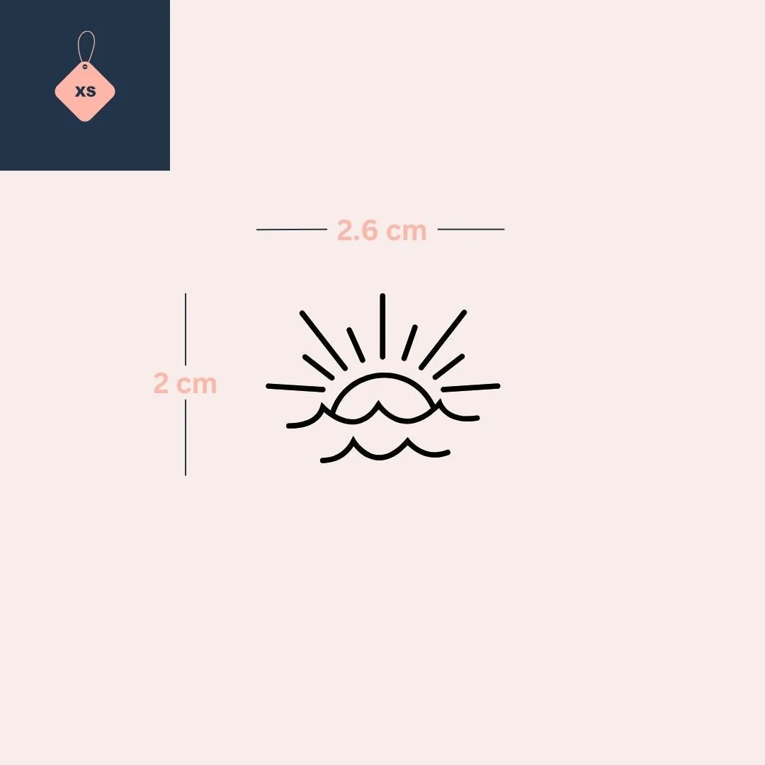 Sunrise over the ocean temporary tattoo - Image 4