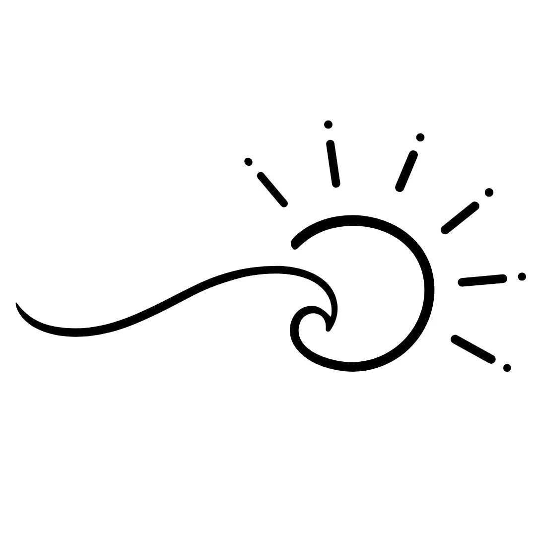 Wave and sunburst temporary tattoo - Image 2