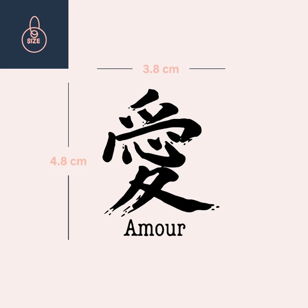 Temporary tattoo with Chinese 'Love' character - Image 4