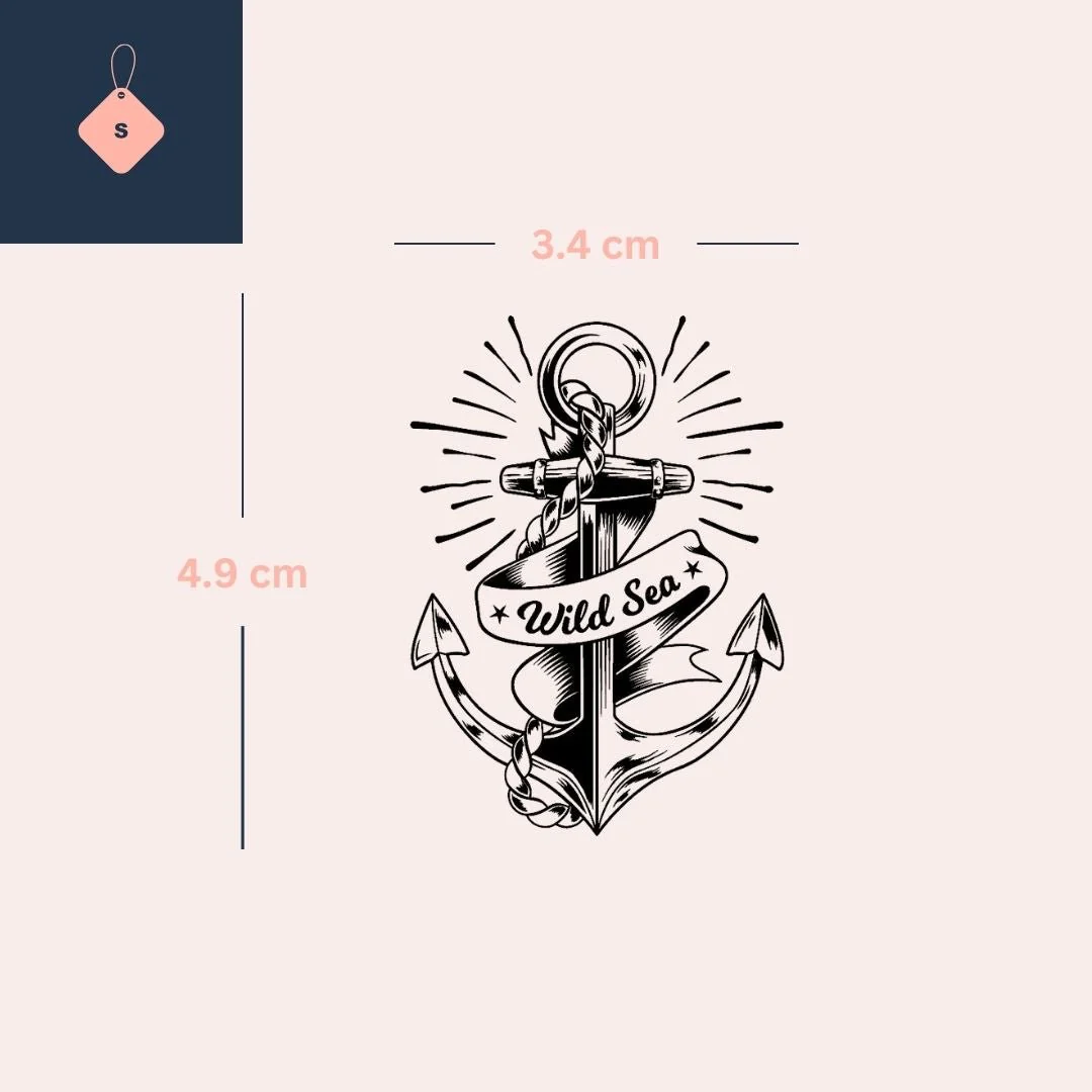 Wild Sea Anchor temporary tattoo - Image 4
