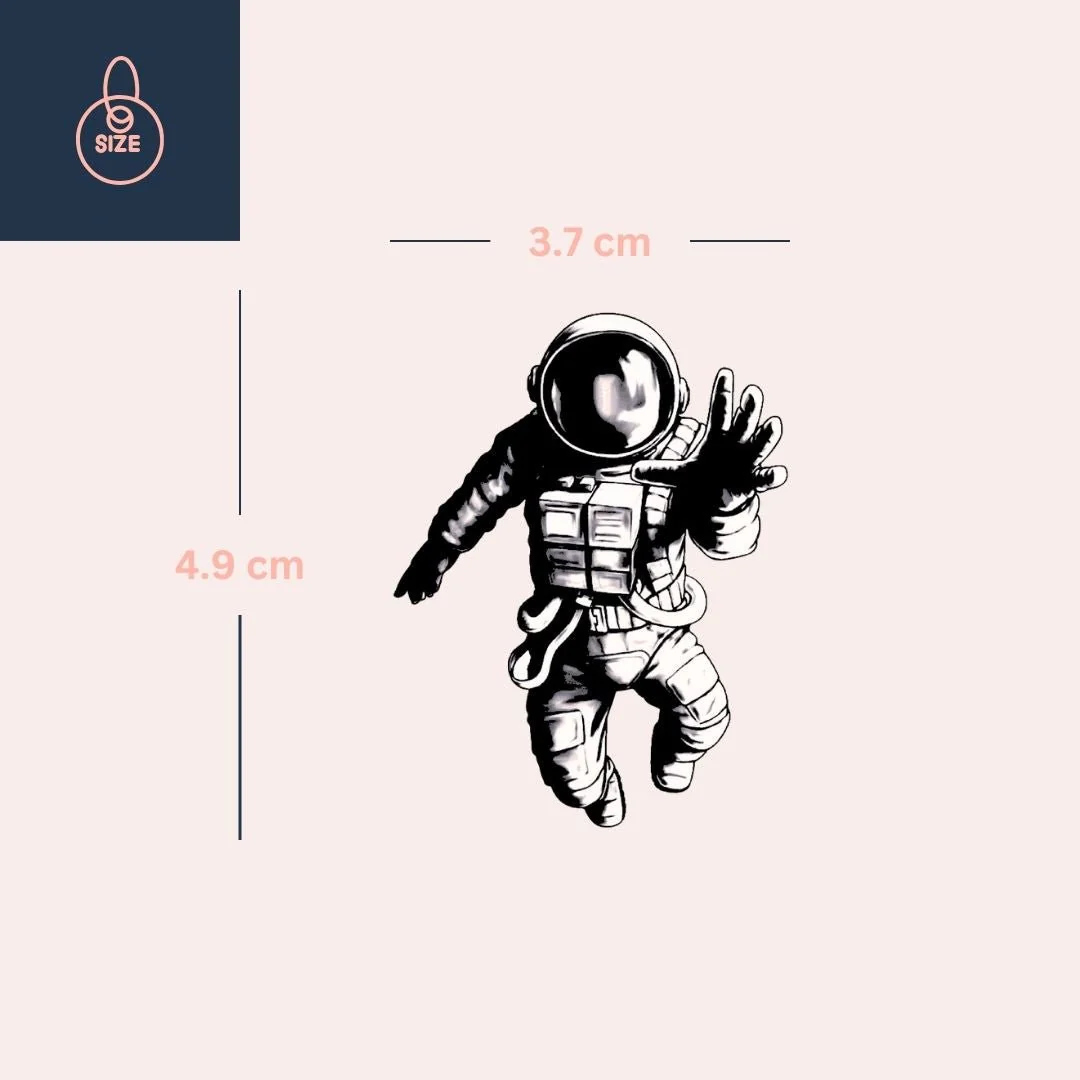 Floating Astronaut Temporary Tattoo - Image 4