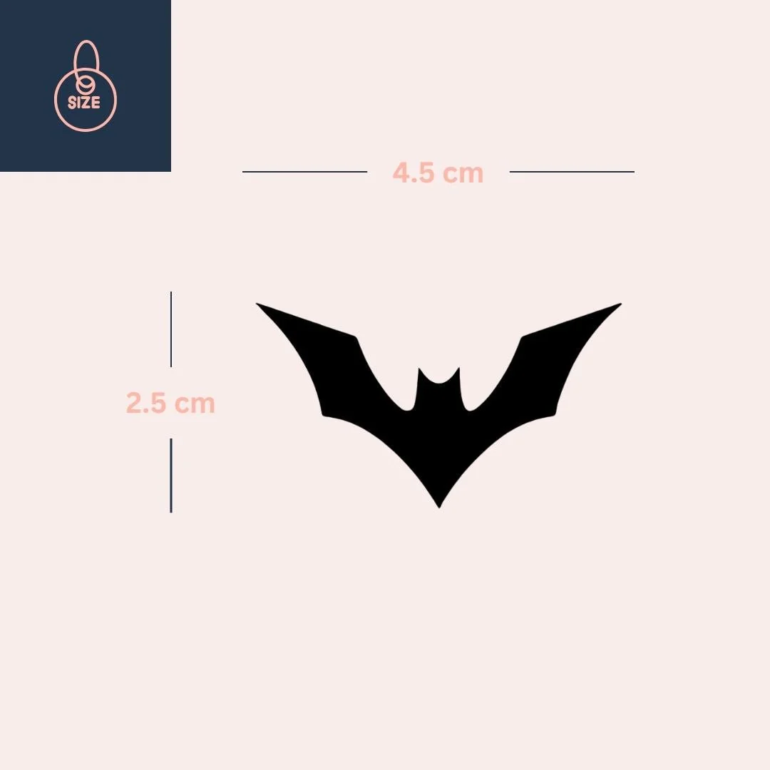 Bat silhouette temporary tattoo - Image 4