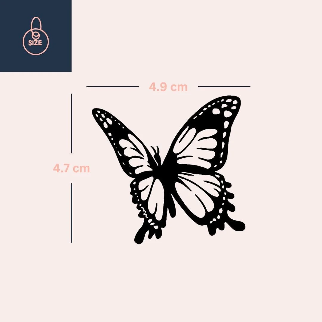 Minimalist butterfly silhouette temporary tattoo - Image 4