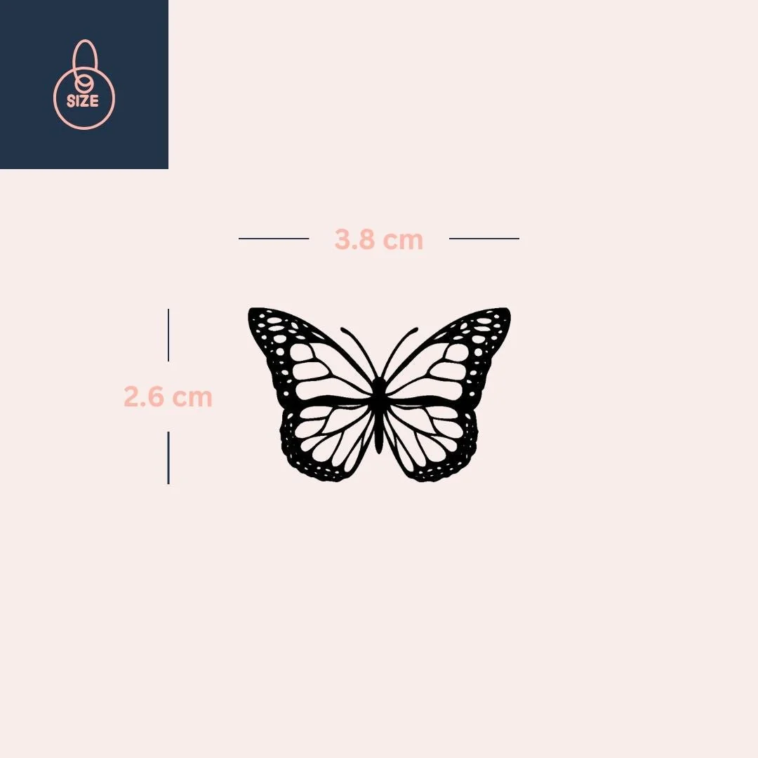 Butterfly silhouette temporary tattoo - Image 4