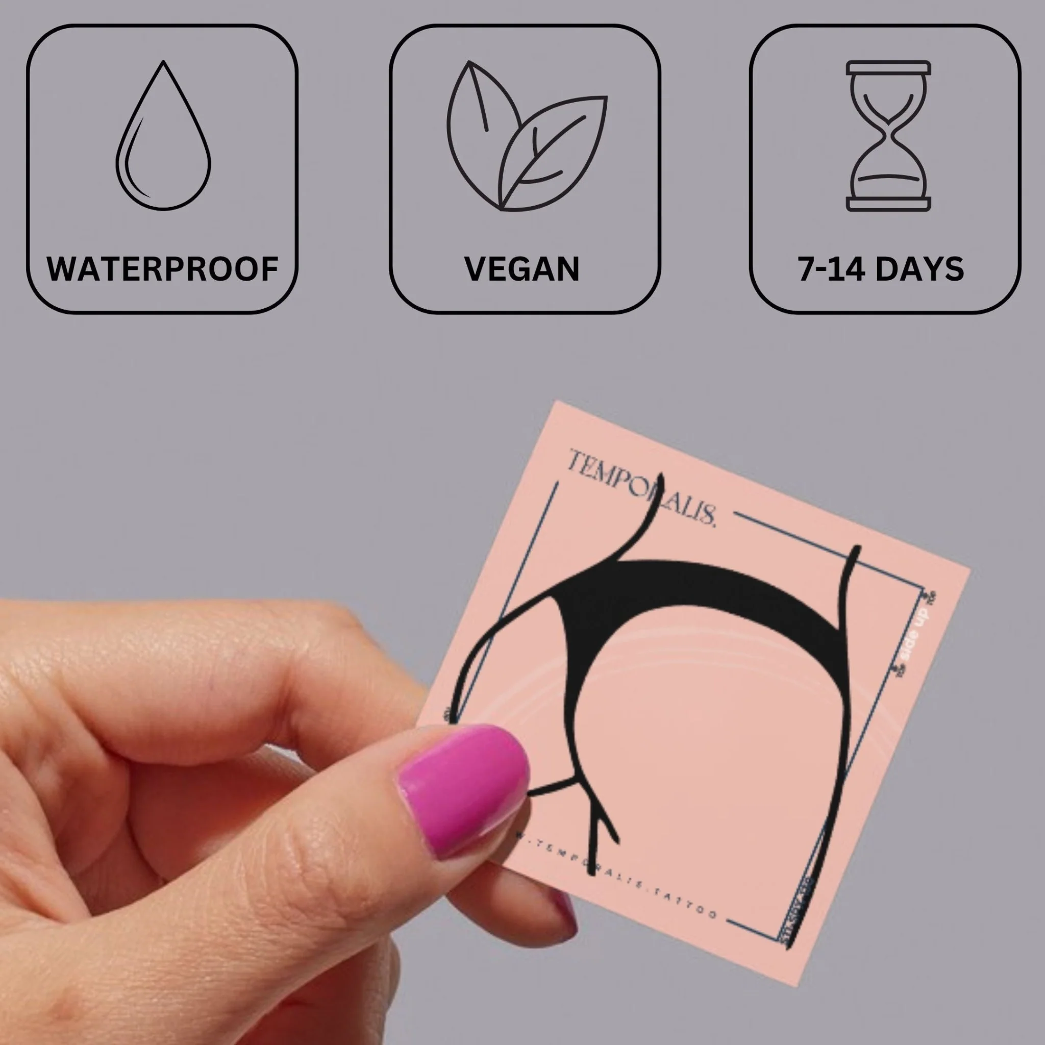 Minimalist one-piece swimsuit silhouette temporary tattoo - Image 3