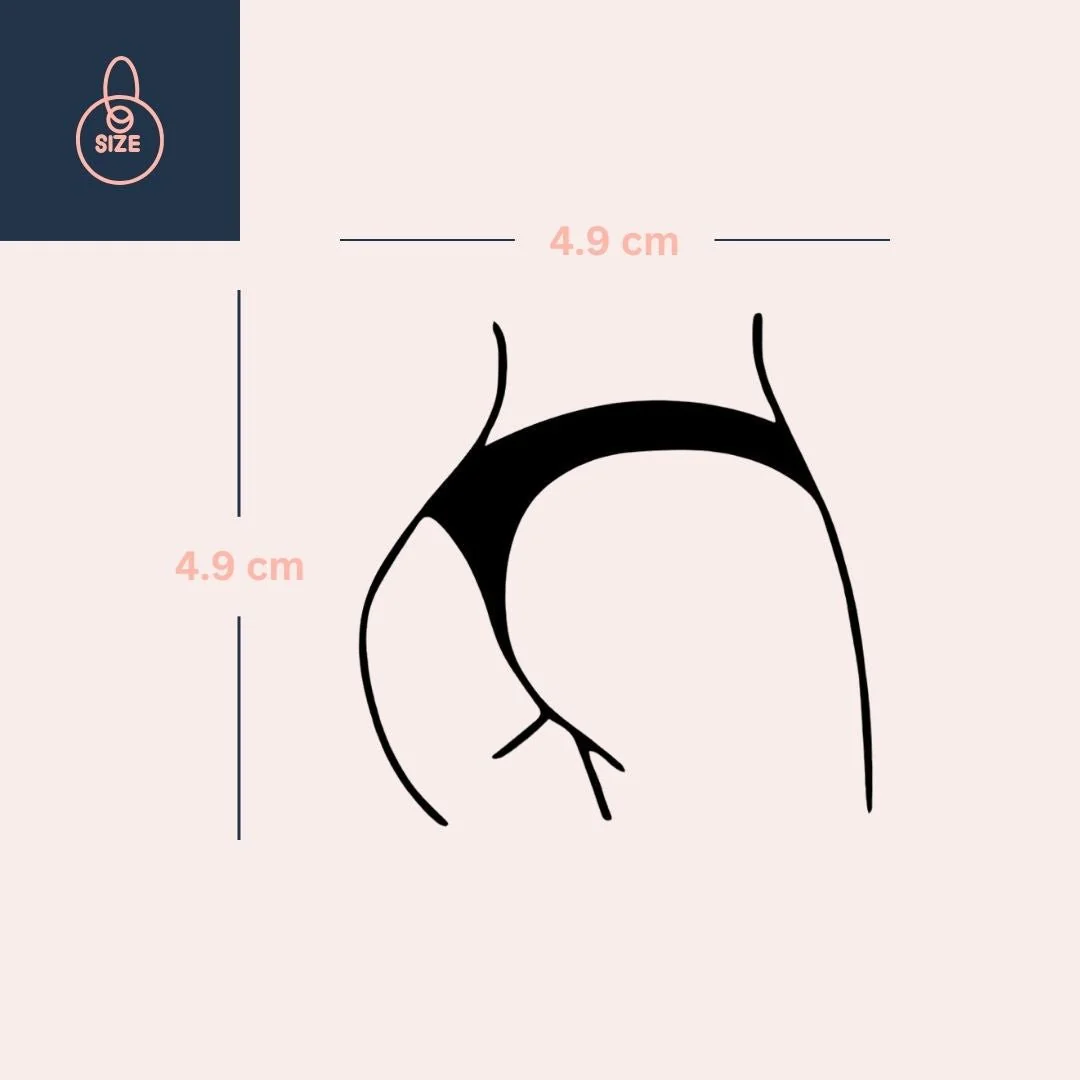 Minimalist one-piece swimsuit silhouette temporary tattoo - Image 4