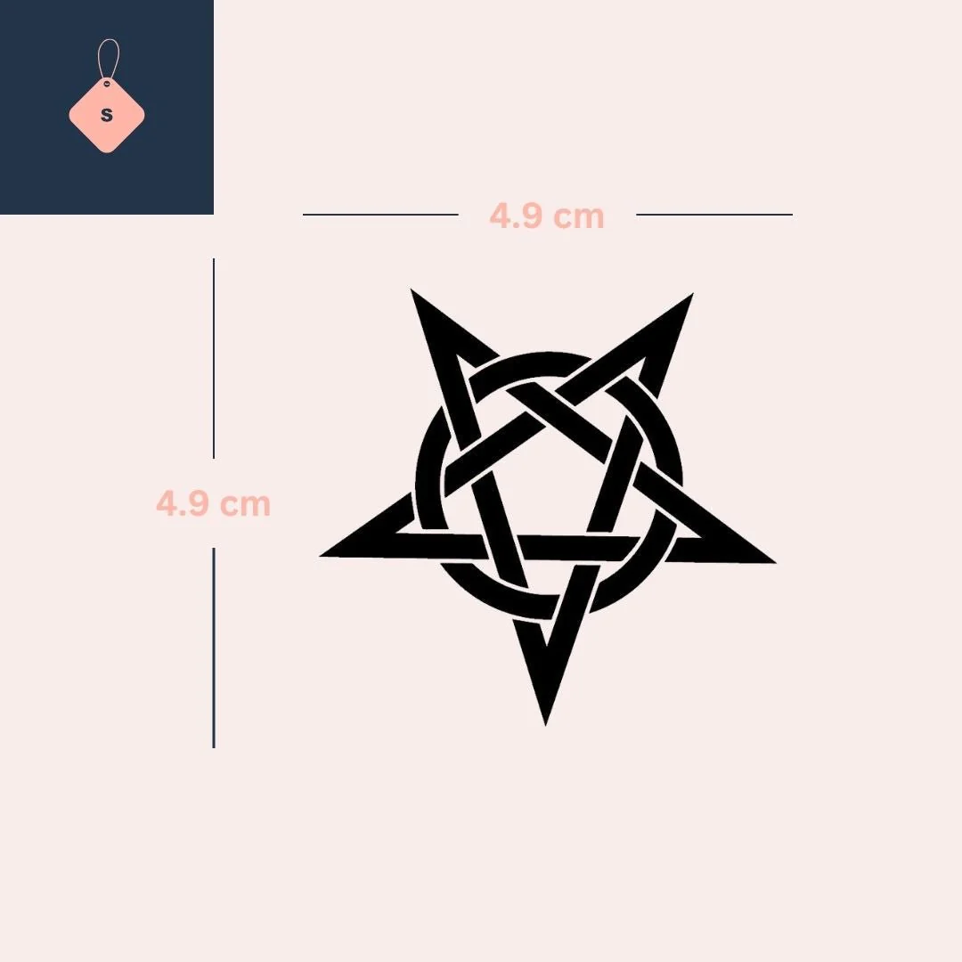 Celtic Pentacle Knotwork Temporary Tattoo - Image 4
