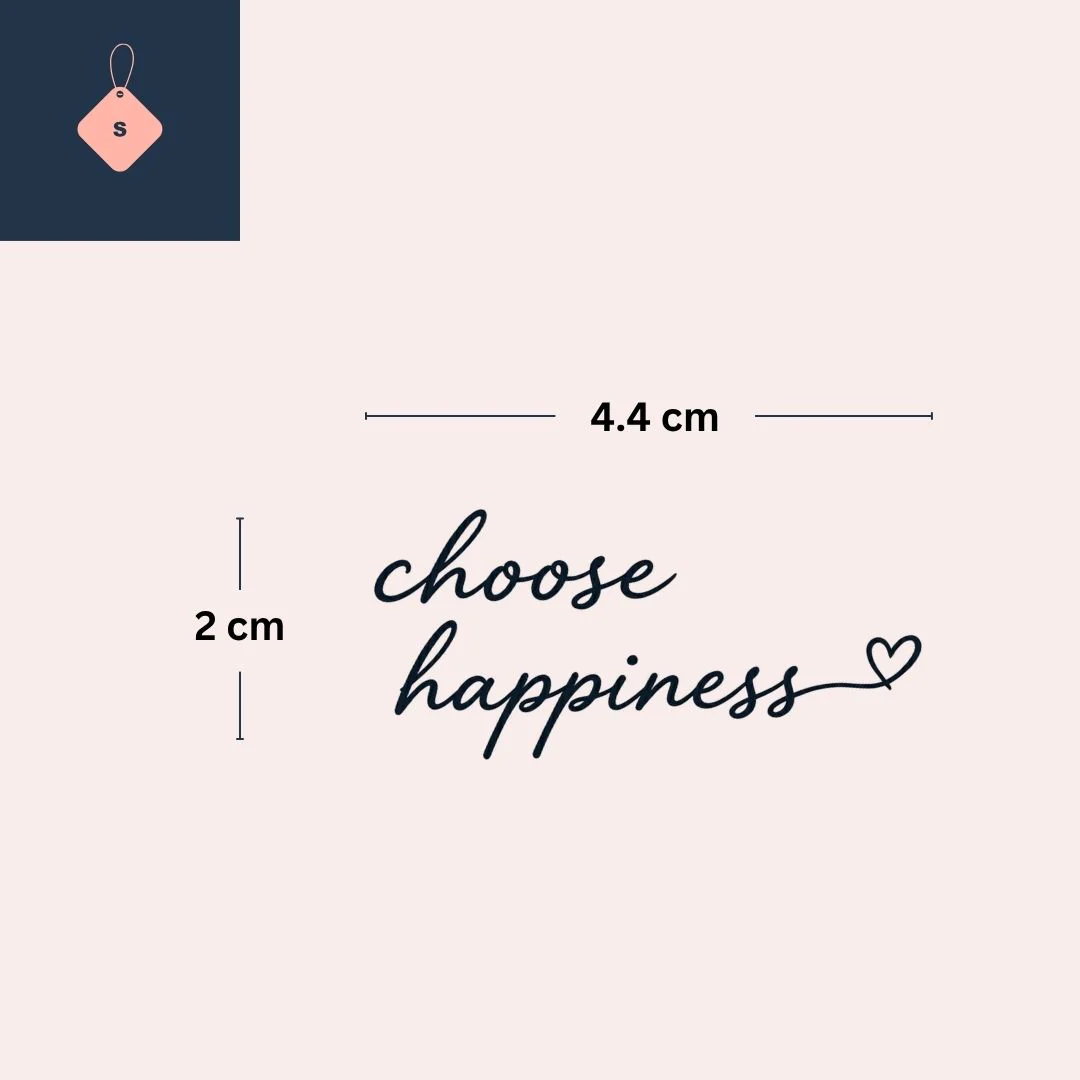 “Choose Happiness” Temporary Tattoo in Script - Image 4