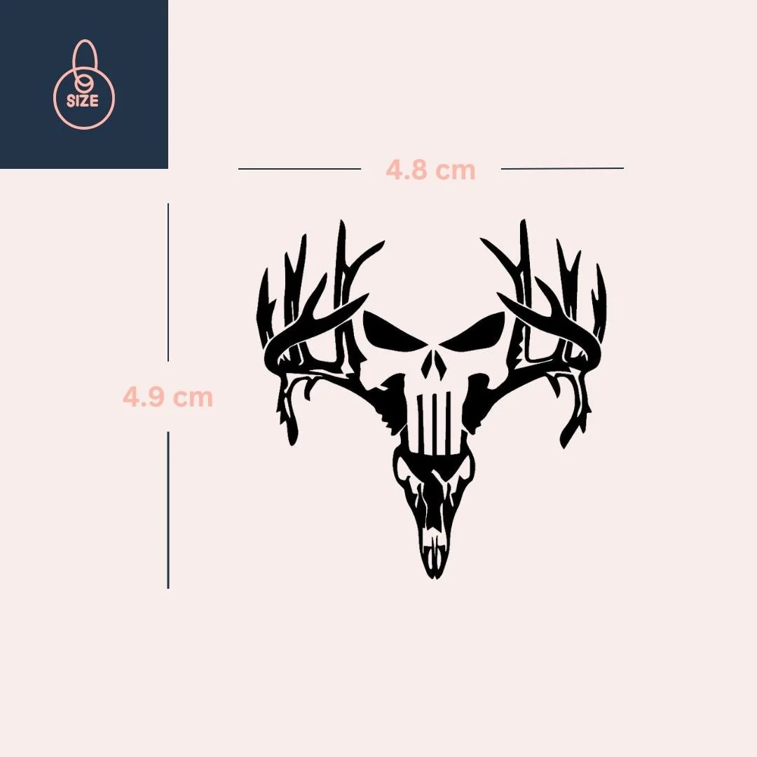 Deer Skull Temporary Tattoo - Image 4
