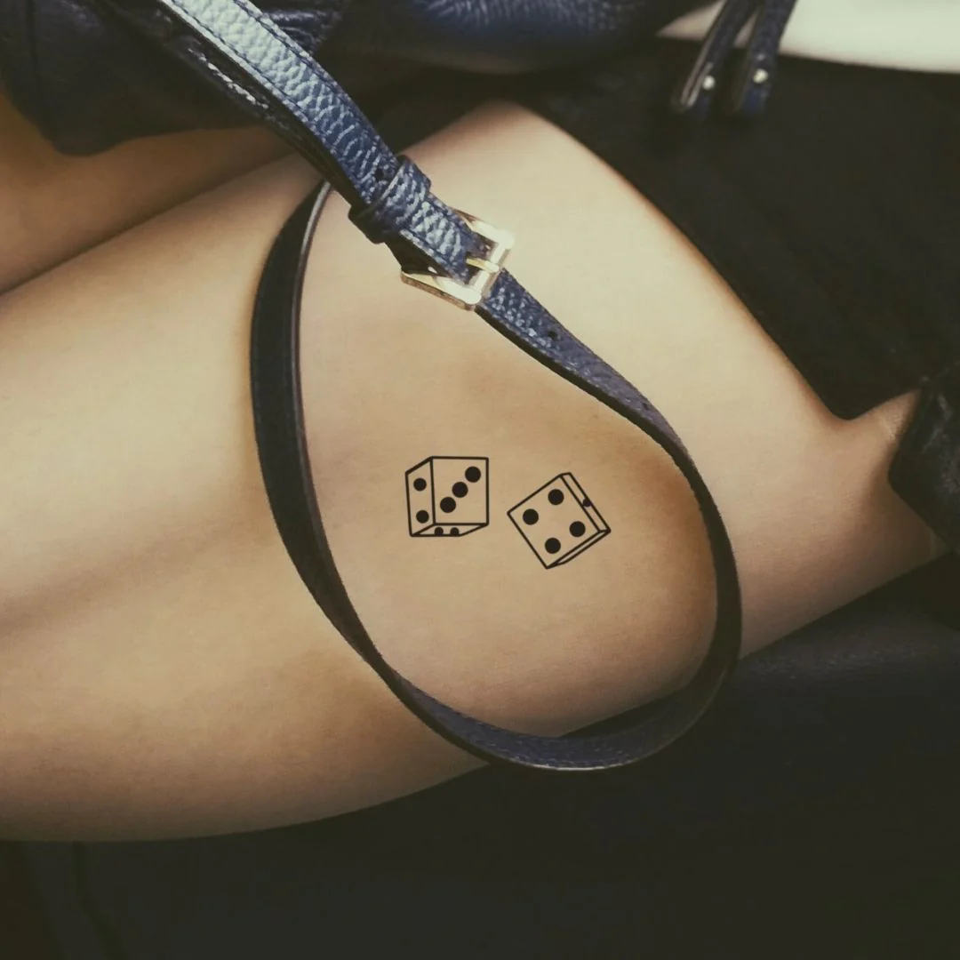 Dices temporary tattoo