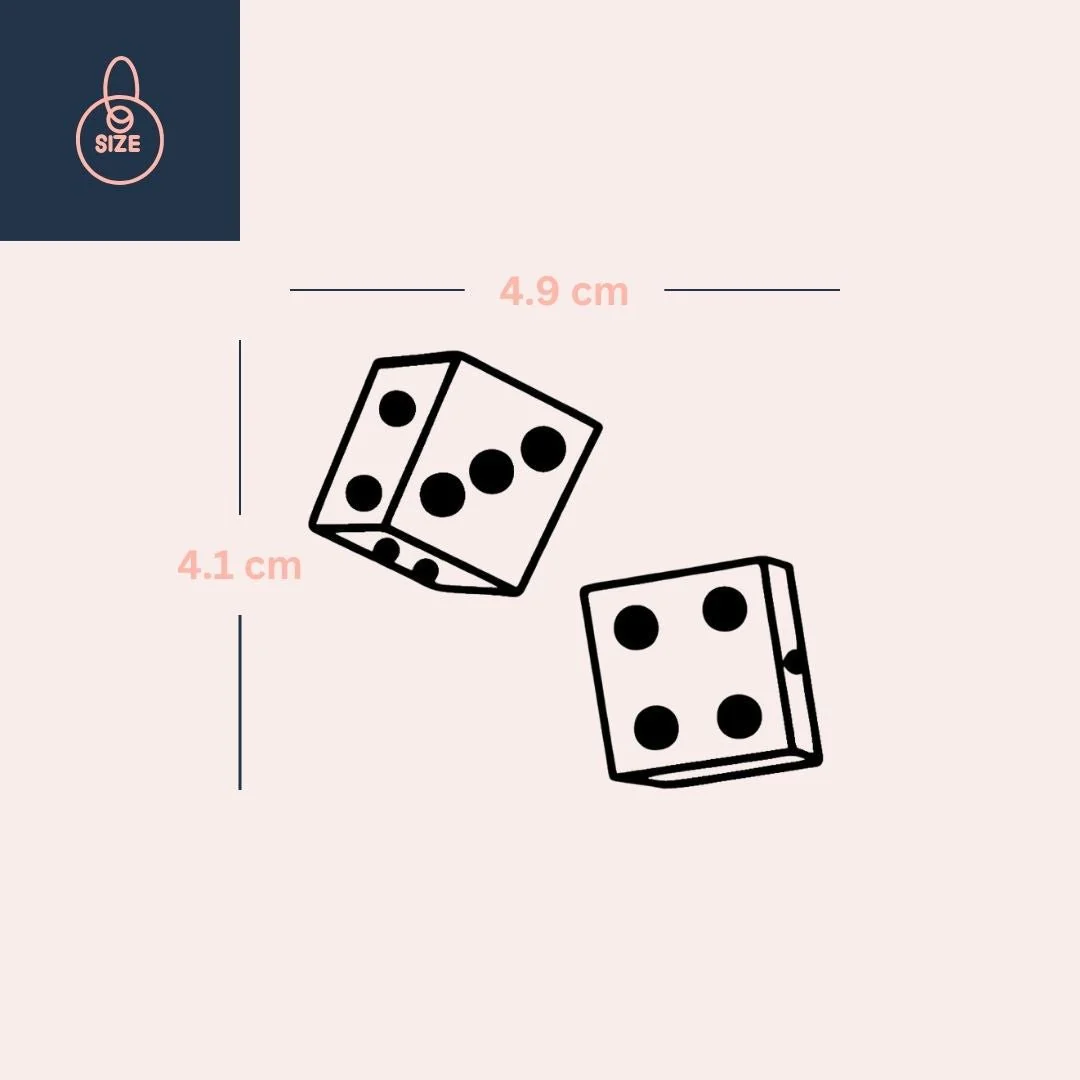 Dices temporary tattoo - Image 4