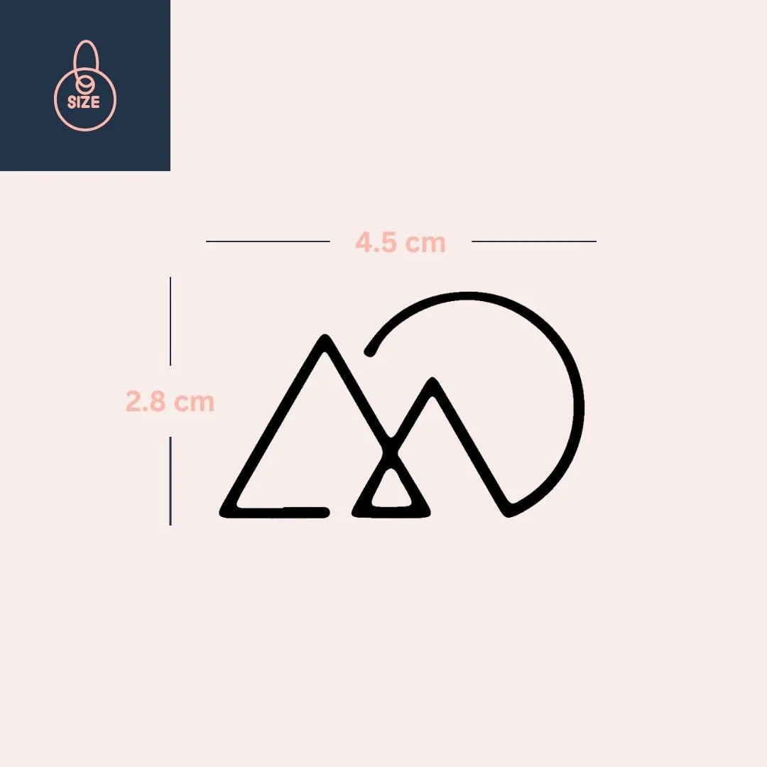 Mountain Peaks & Sunrise Temporary Tattoo - Image 4