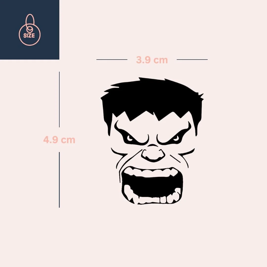 Hulk angry face temporary tattoo - Image 4