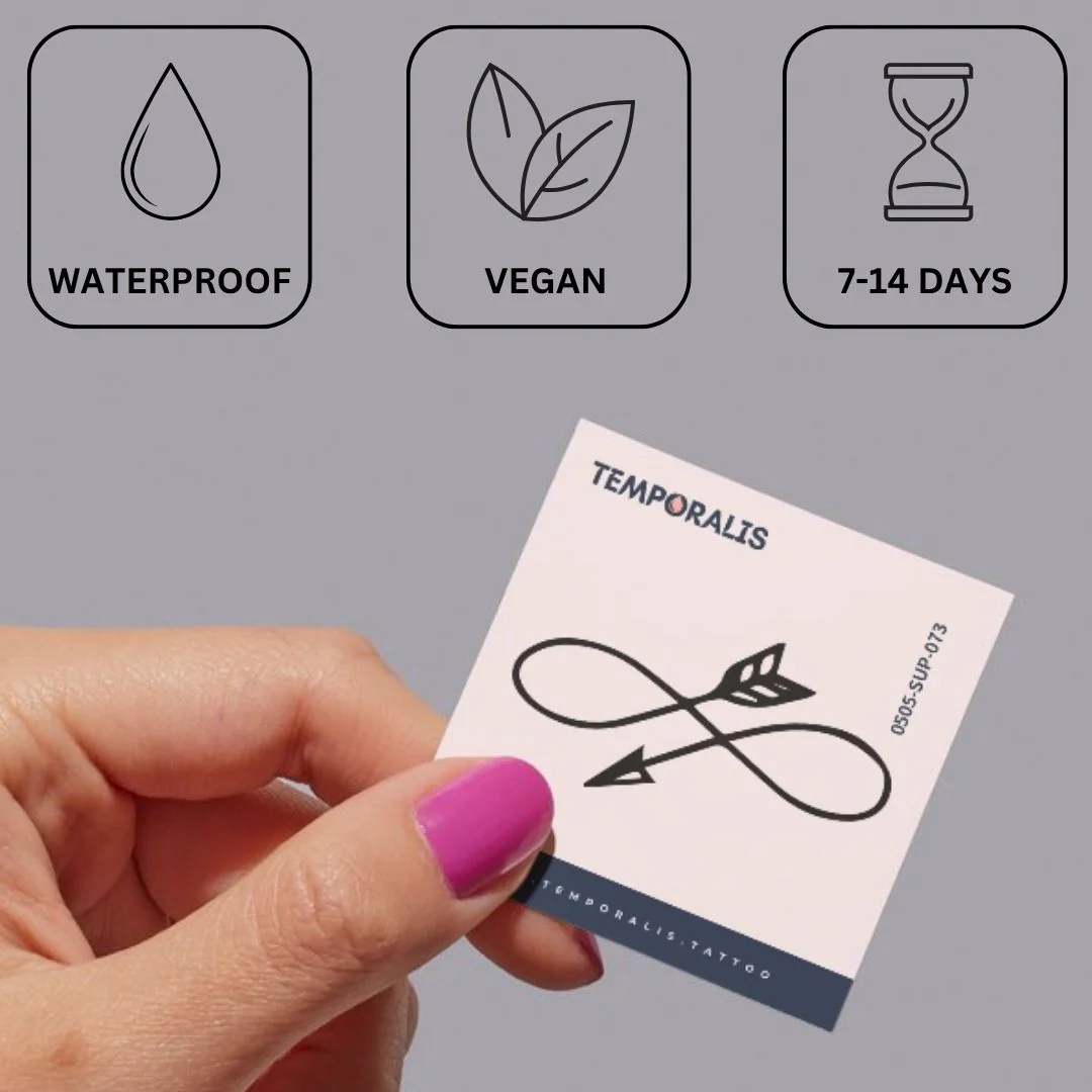 Infinity Arrow Temporary Tattoo - Image 3