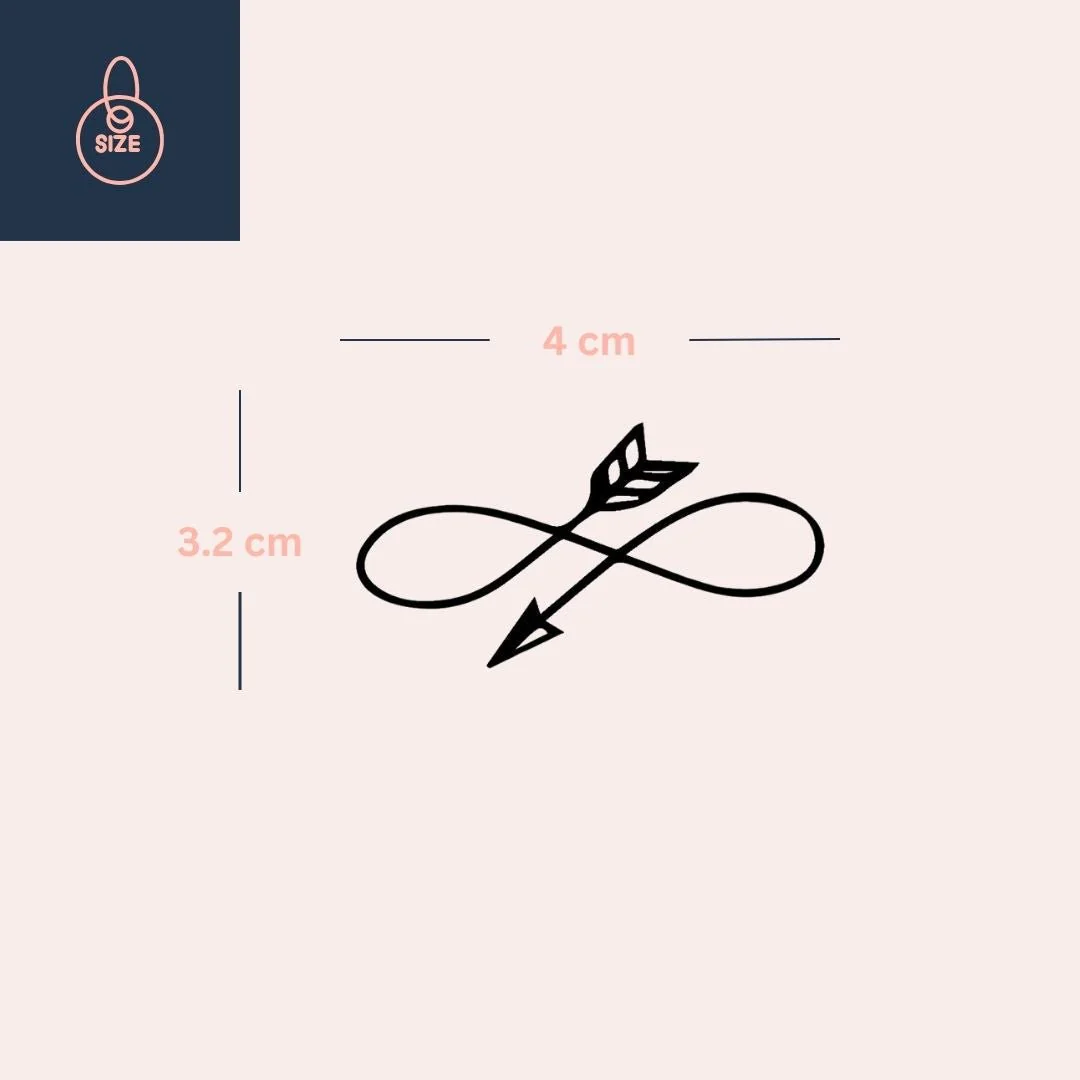 Infinity Arrow Temporary Tattoo - Image 4