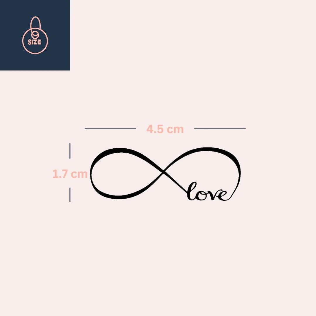 Infinity 'love' script temporary tattoo - Image 4