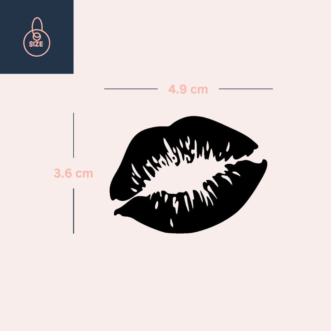 Kiss mark temporary tattoo - Image 4