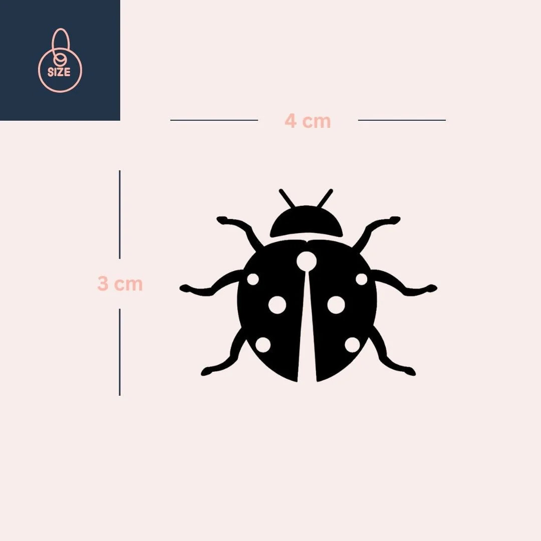 Ladybug Silhouette Temporary Tattoo - Image 4