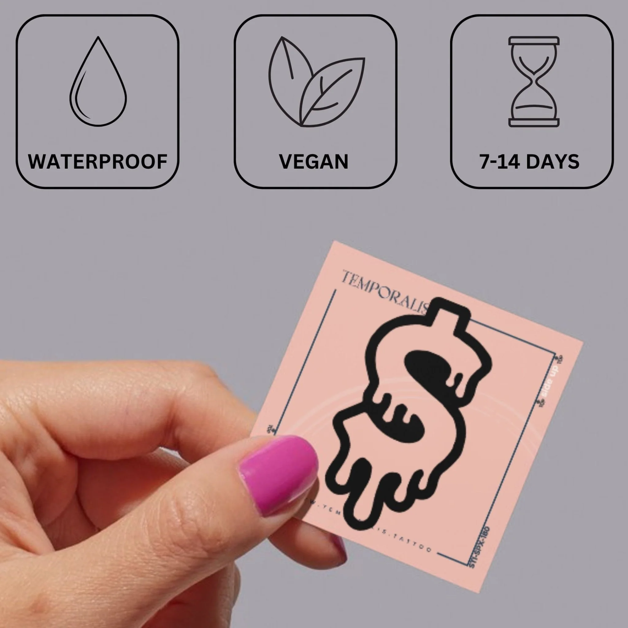 Dripping dollar sign temporary tattoo - Image 3