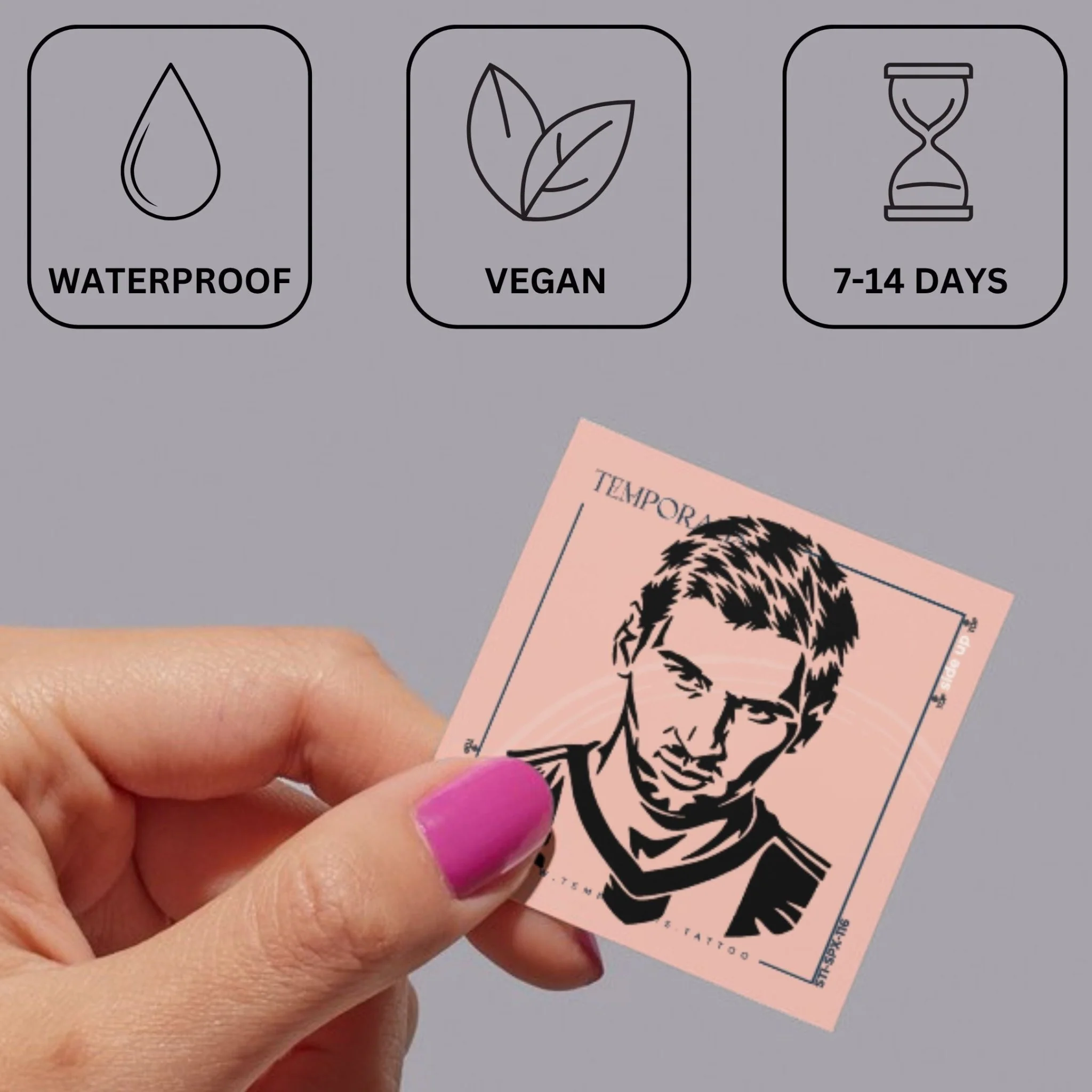 Lionel Messi portrait temporary tattoo - Image 3