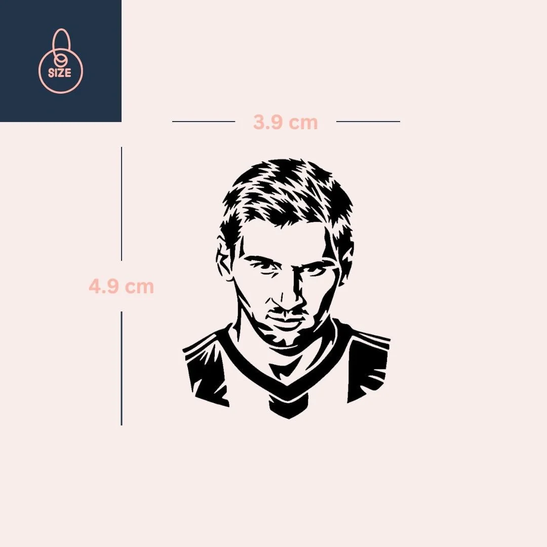 Lionel Messi portrait temporary tattoo - Image 4