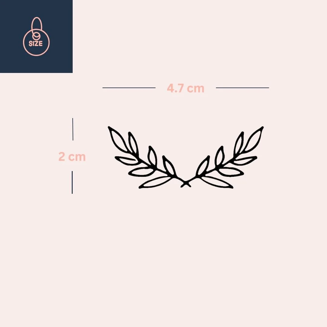 Laurel branch temporary tattoo - Image 4