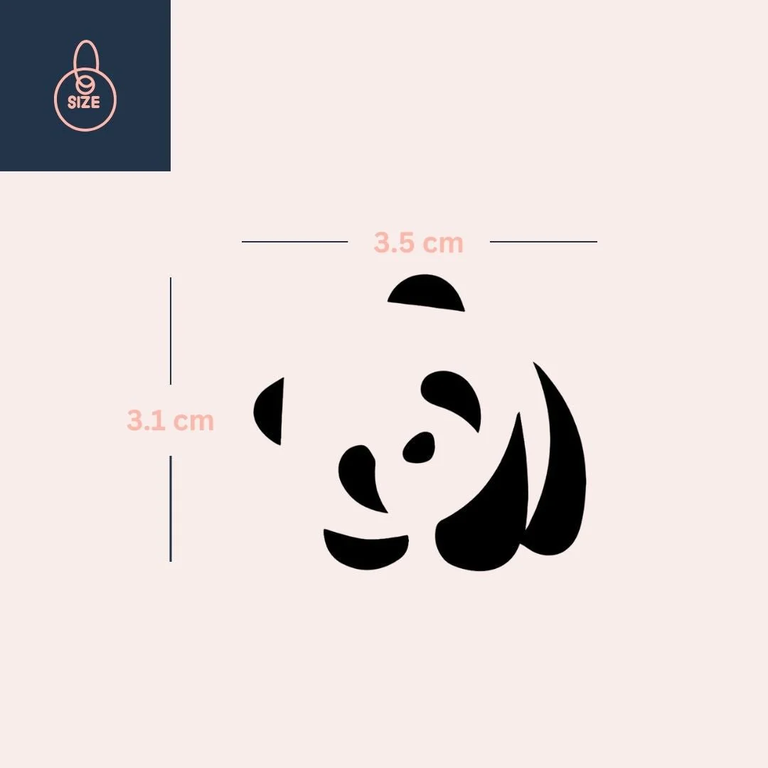 Panda Face Temporary Tattoo - Image 4