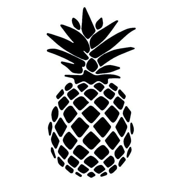 Pineapple silhouette temporary tattoo - Image 2