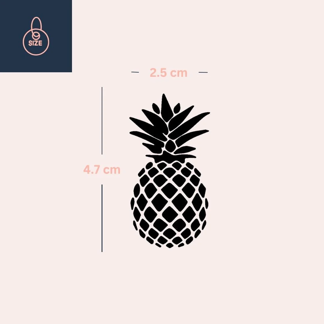 Pineapple silhouette temporary tattoo - Image 4