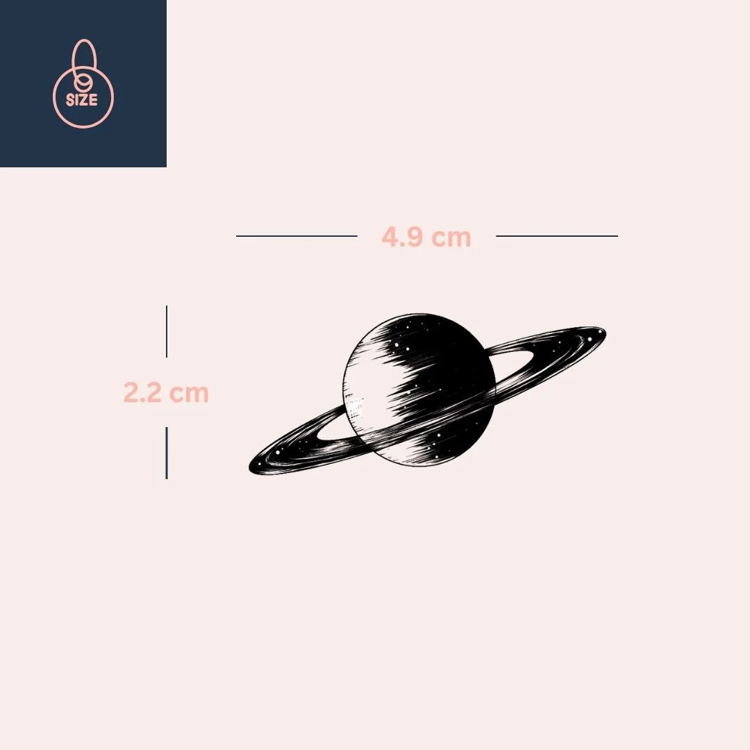 Saturn temporary tattoo - Image 4
