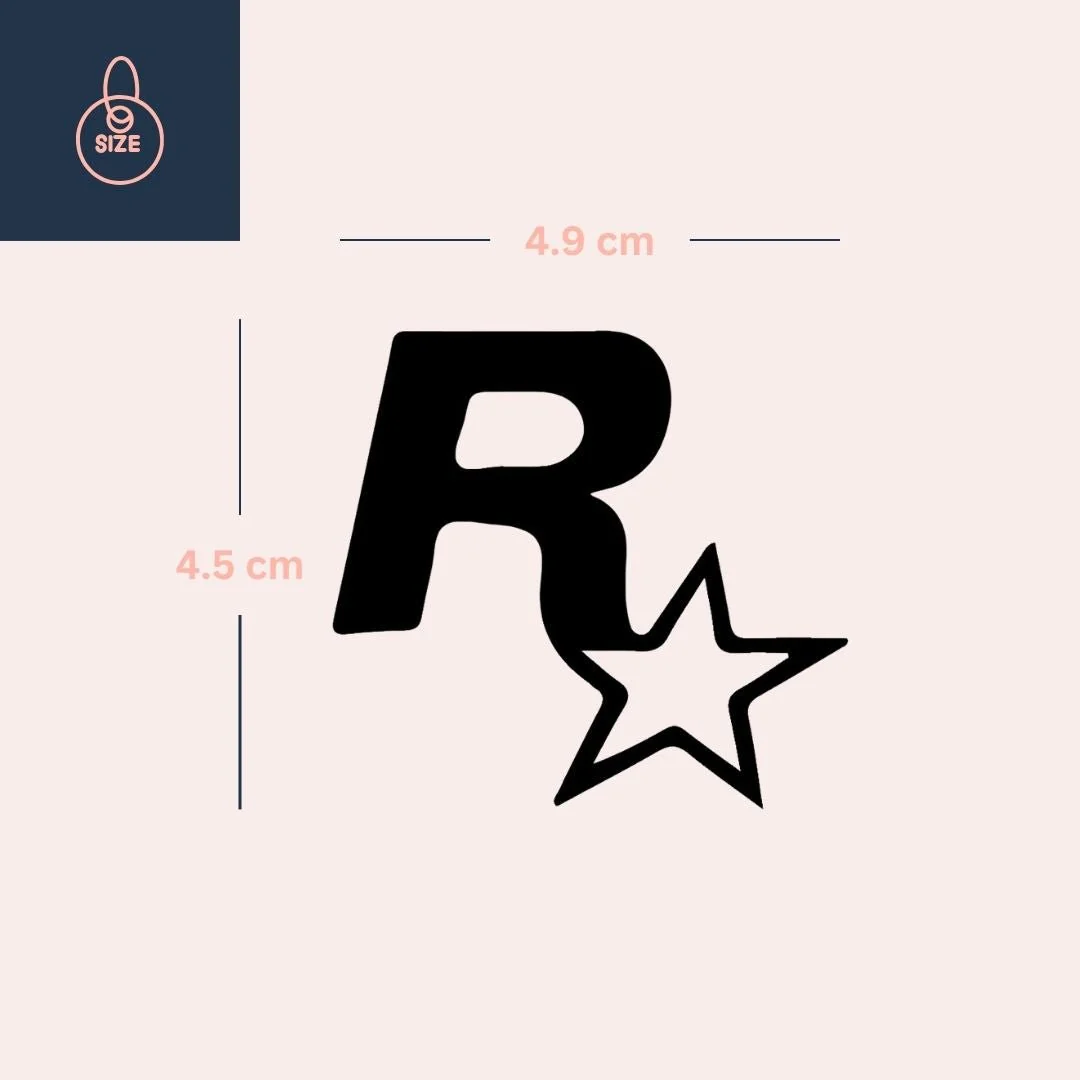Rockstar logo (GTA) temporary tattoo - Image 4