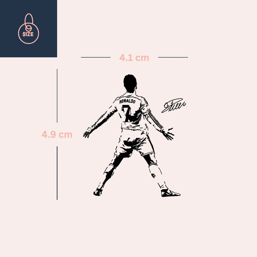 Ronaldo back-view goal celebration temporary tattoo - Image 4