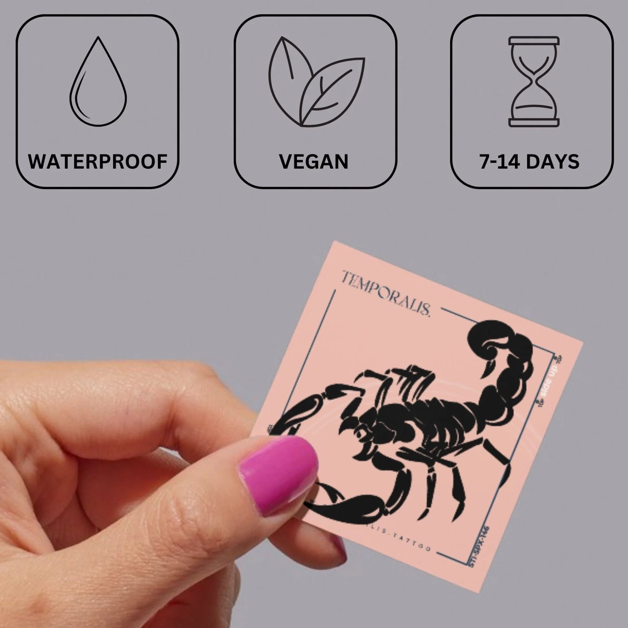 Tribal Scorpion Temporary Tattoo - Image 3