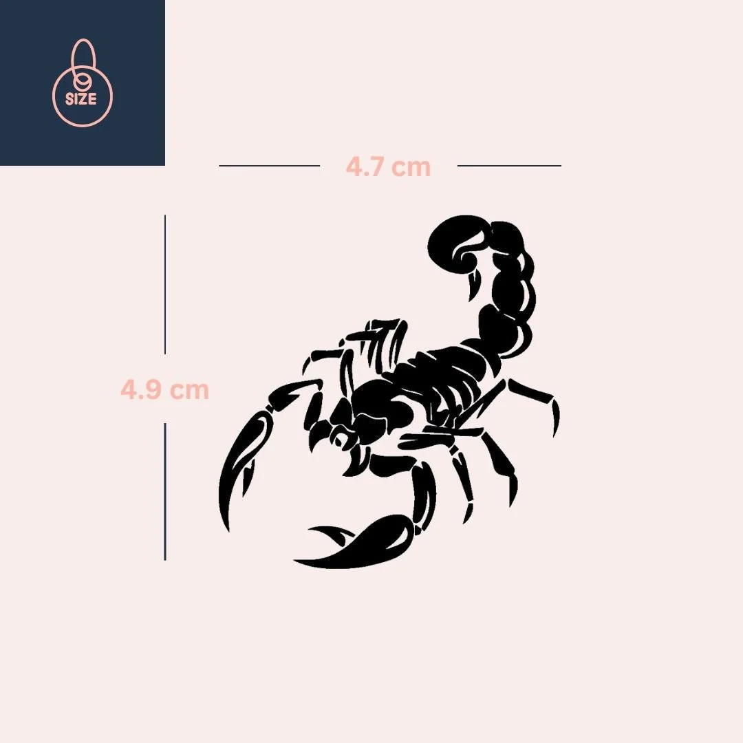Tribal Scorpion Temporary Tattoo - Image 4