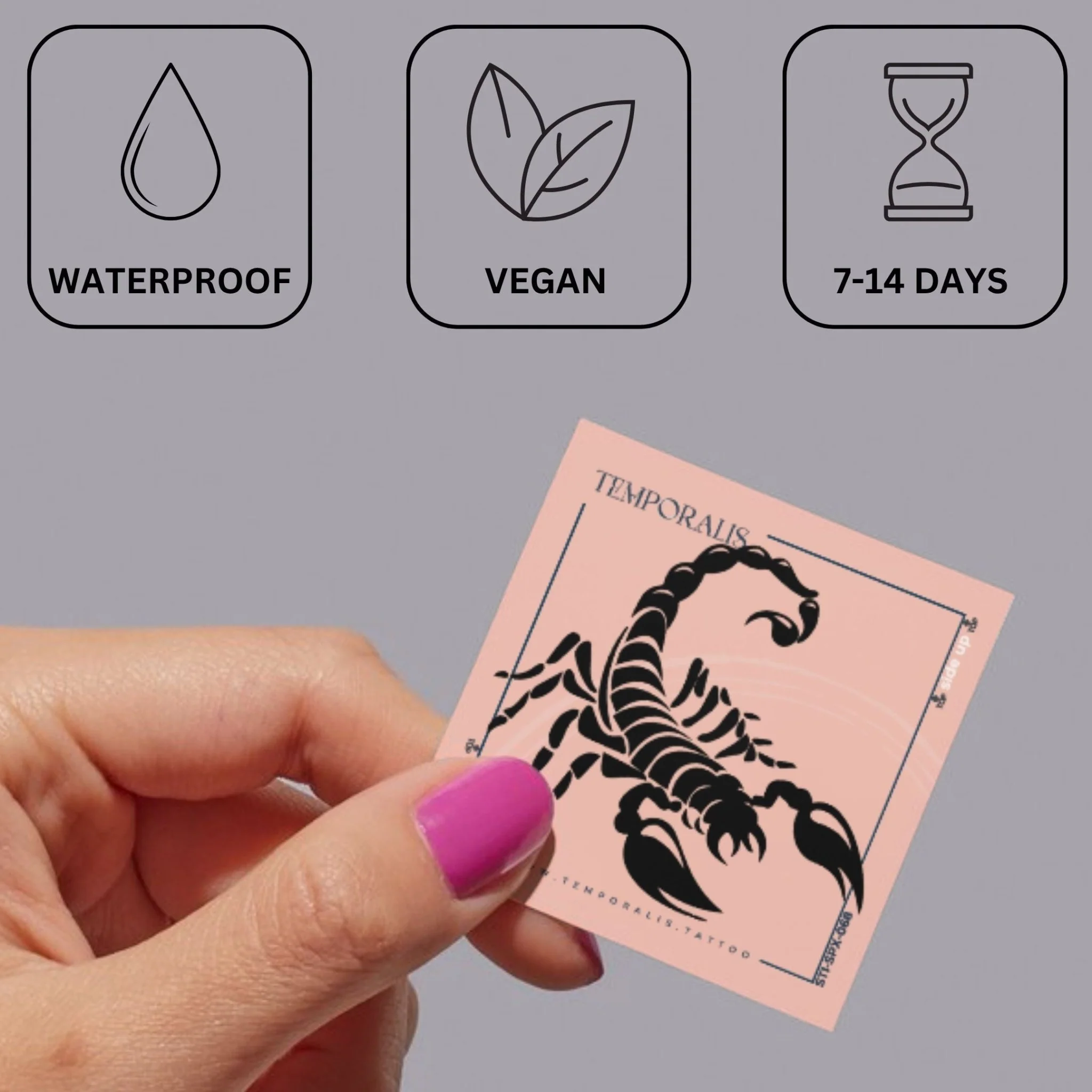 Tribal Scorpion Temporary Tattoo - Image 3