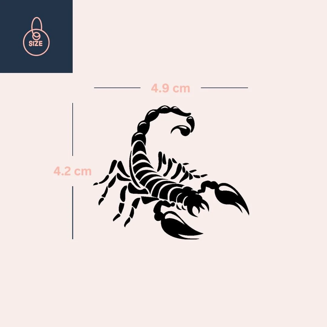 Tribal Scorpion Temporary Tattoo - Image 4