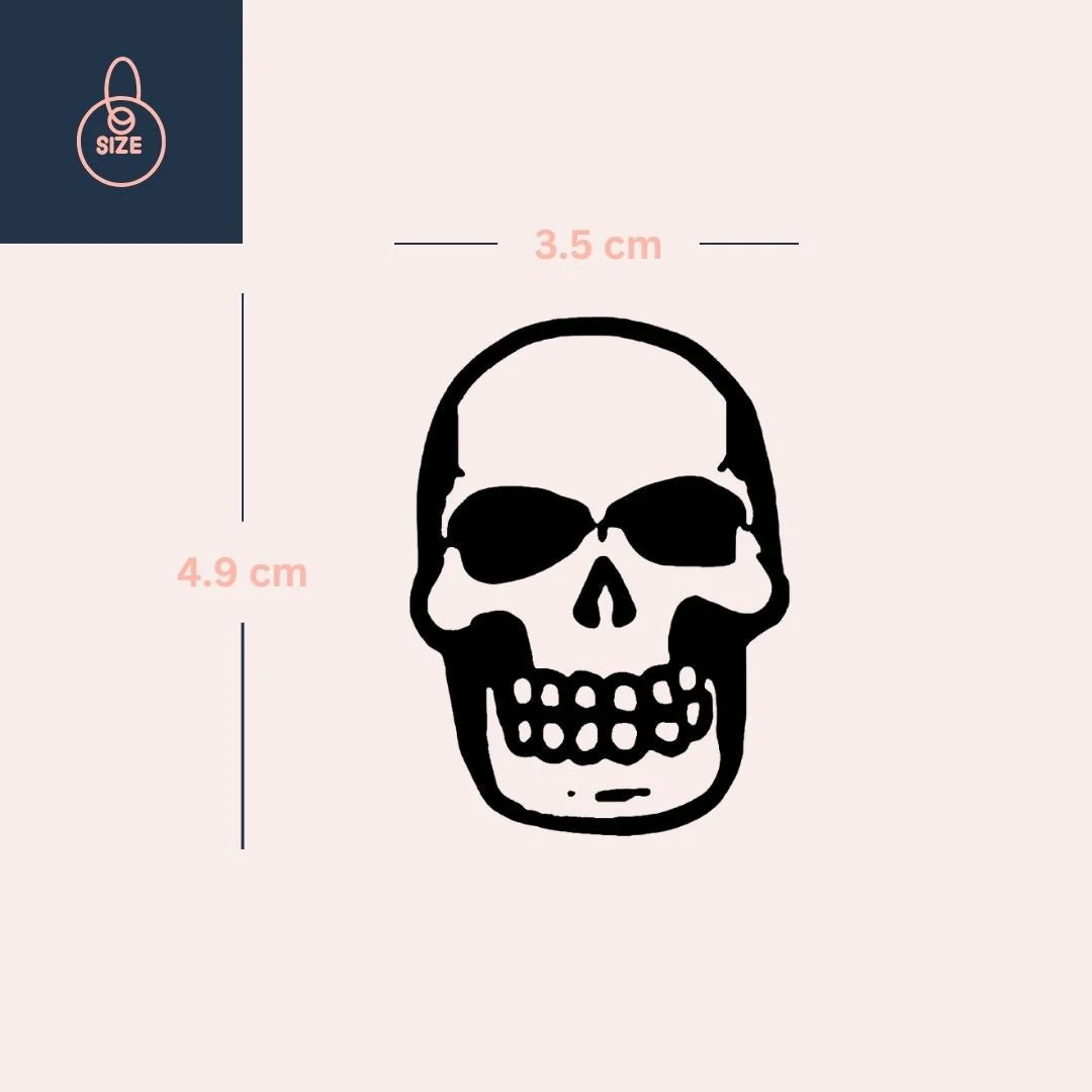 Human Skull Temporary Tattoo - Image 4