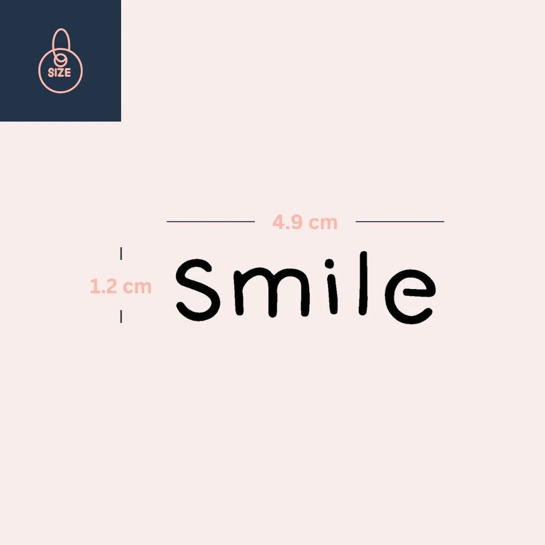 Smile temporary tattoo in rounded sans-serif - Image 4
