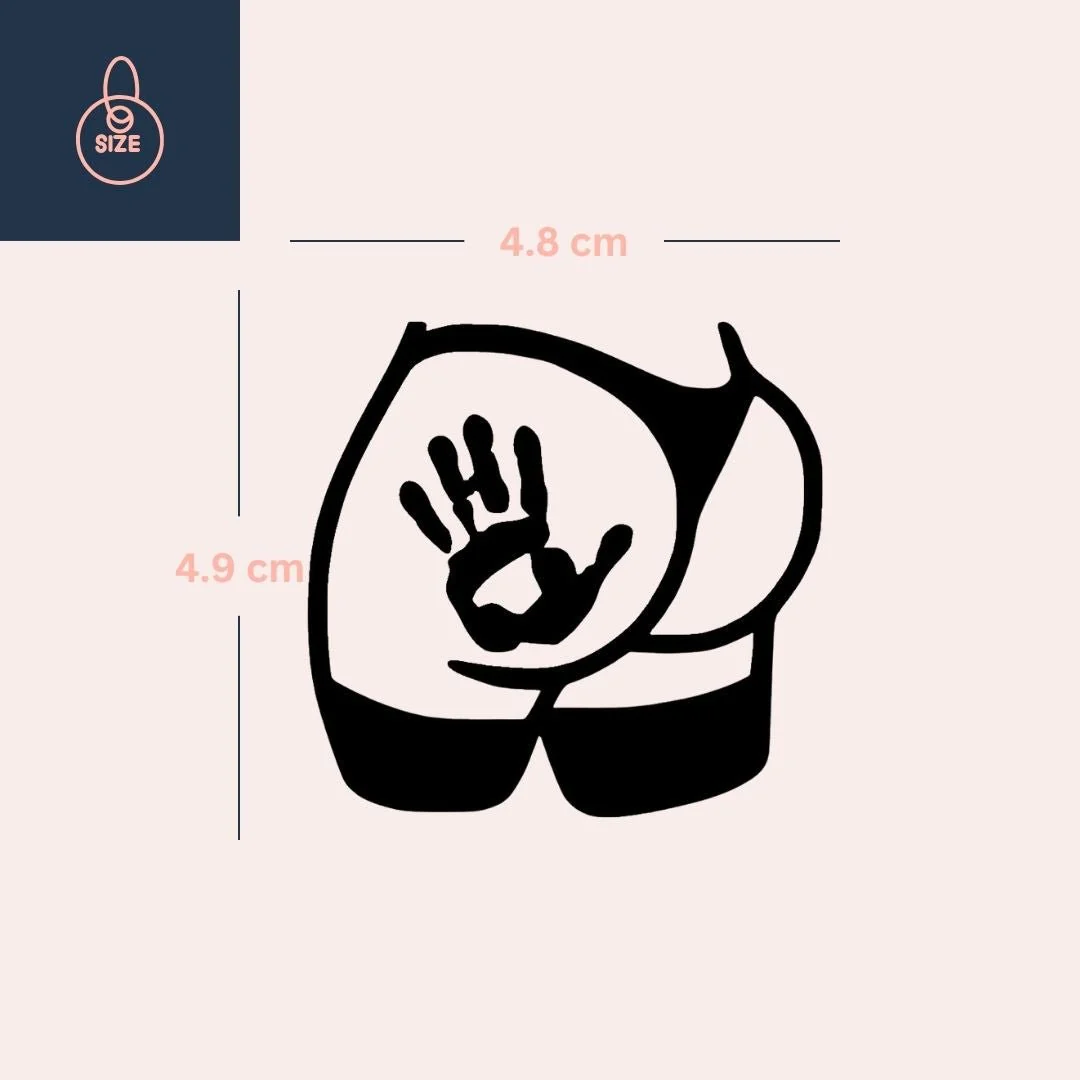 Handprint on Butt Cheek Temporary Tattoo - Image 4