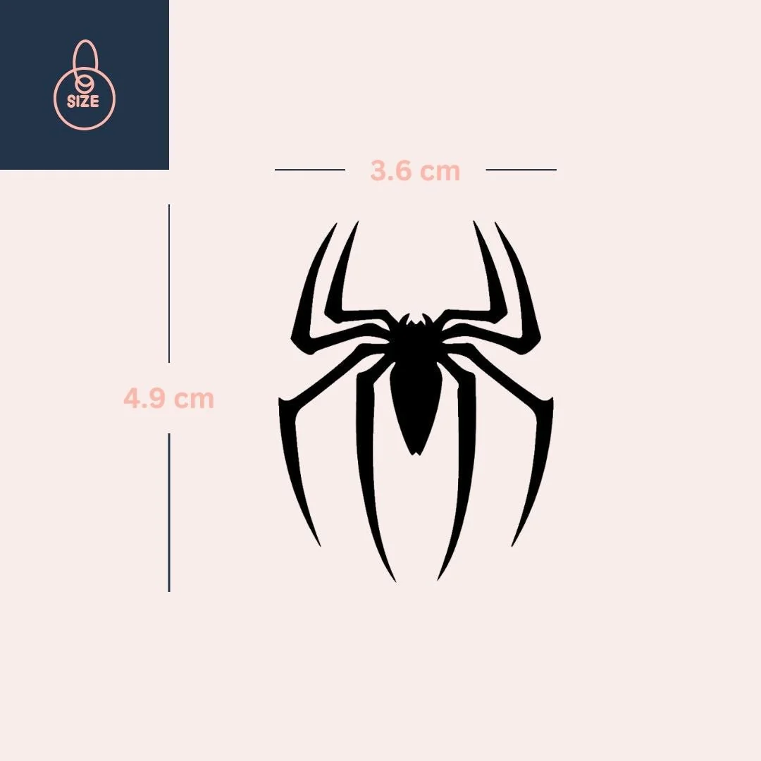 Spider silhouette temporary tattoo - Image 4