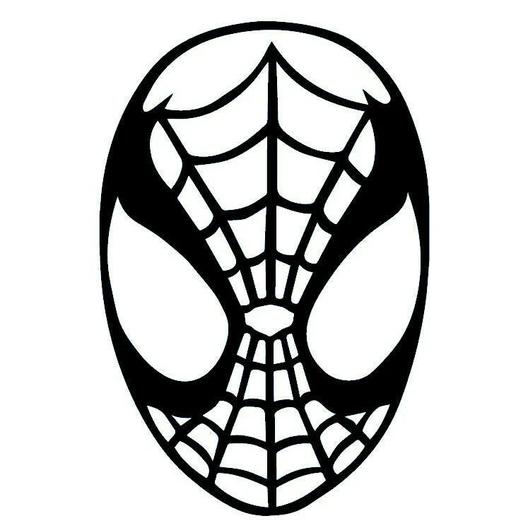 Spider-Man mask line art temporary tattoo - Image 2