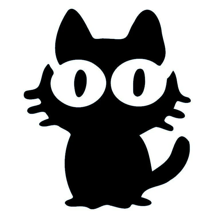 Big-eyed cartoon cat temporary tattoo - Image 2