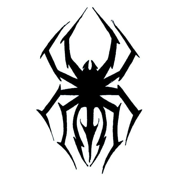 Tribal Spider Temporary Tattoo - Image 2