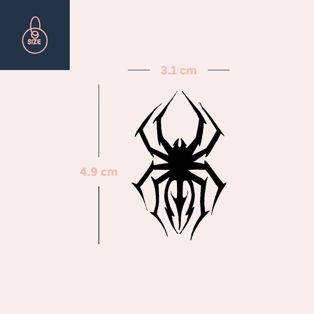 Tribal Spider Temporary Tattoo - Image 4