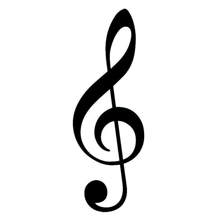 Treble clef temporary tattoo - Image 2
