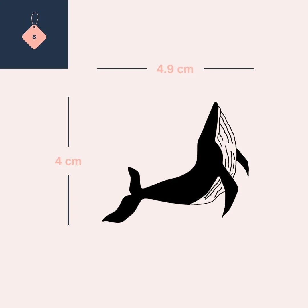 Whale Silhouette Temporary Tattoo - Image 4