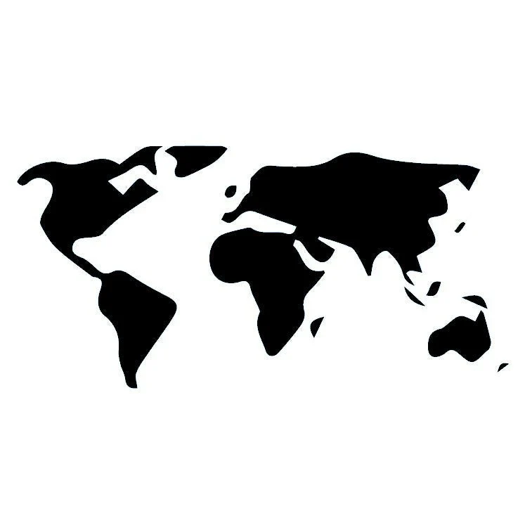 World Map Silhouette Temporary Tattoo - Image 2